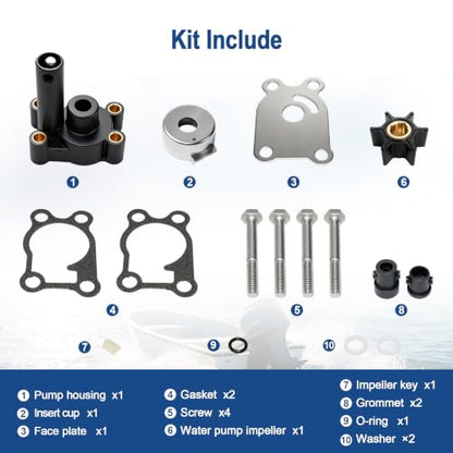 MARKGOO Water Pump Repair Kit 396644 for Johnson Evinrude 4-8 HP Outboard - color: 396644 fits 4 4.5 5 6 7.5 8HP
