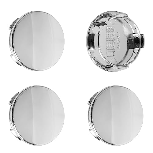2.25Inch 57MM Wheel Center Caps for Tesla Model S Model X Model Y Model 3 Rivian R1T Rim Hub Caps 6005879 00 A, Pack of 4 (Chrome, Outer 57MM, Inner 50MM, Easy DIY Installation) - color: Chrome, size: Outer 57.2MM , Inner 50.0MM