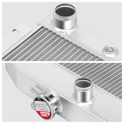 DNA Motoring RA-CHEVYT47-3 3-Row Full Aluminum Radiator Compatible with 47-54 Pickup/Suburban L6 Models,19.75" x 20.75" x 2.25",1.50"Inlet/1.75"Outlet - style: 47-54 Suburban L6