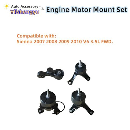 Engine Motor Transmission Mount Kit for Sienna 2007-2010 - size: 2007-2010 Sienna V6 3.5L