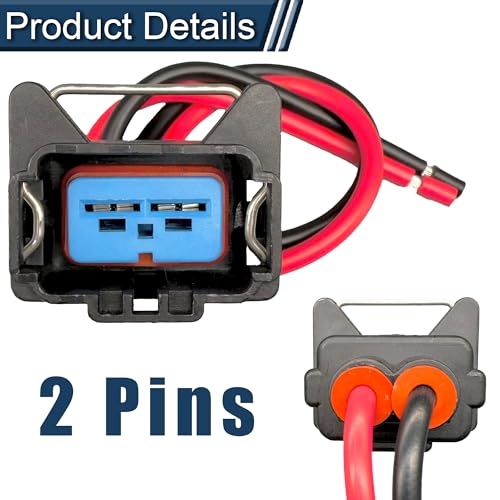 2Pcs 4U2Z-14S411-DA Radiator Fan Motor Connector Wiring Harness Compatible with Ford Contour/Focus/GT & Mercury Cougar/Mystique 1995-2010 Replaces F8RZ-8C607-GC, S-827