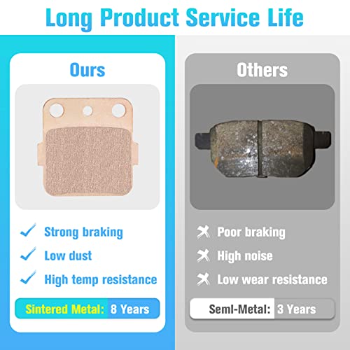 Front Rear Sintered Brake Pads for Harley Davidson Dyna Sportster - color: Sintered-golden