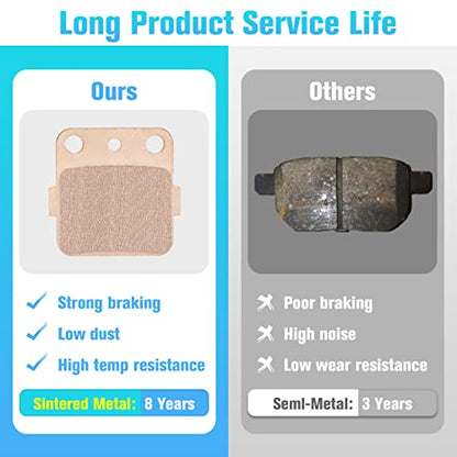 Front Rear Sintered Brake Pads for Harley Davidson Dyna Sportster - color: Sintered-golden