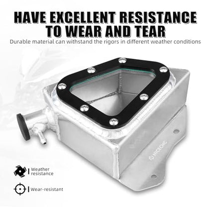 NICECNC Aluminum Radiator Reservoir Expansion Tank, Black - color: black