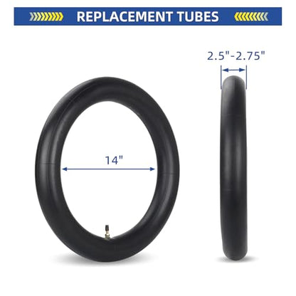 GICOOL 2.50/2.75-14" (60/100-14) Dirt Bike Inner Tubes, TR4 Valve Stem - size: 2.50/2.75-14