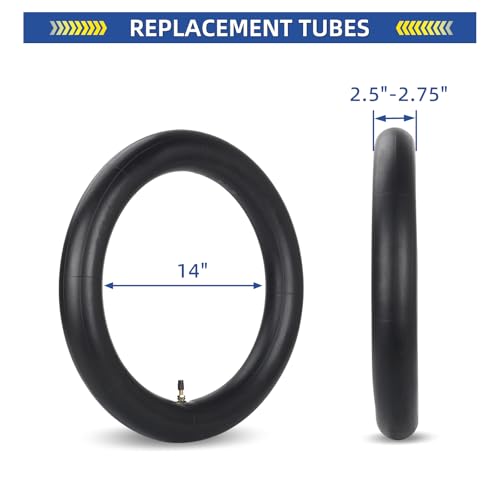 GICOOL 2.50/2.75-14" (60/100-14) Dirt Bike Inner Tubes, TR4 Valve Stem - size: 2.50/2.75-14