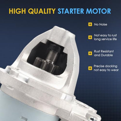 19616 New Starter Replacement for 11-21 V6 3.6L Chrysler 200 Town & Country, Dodge Journey Grand Caravan Avenger, Ram C/V Promaster 1500 2500 3500, 14 Jeep Cherokee 3.2L - color: 19616