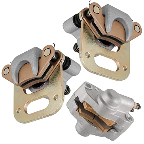 Caltric Front Rear Brake Caliper Compatible with Polaris Sportsman 500 4x4 1998 1999 with Brake pads