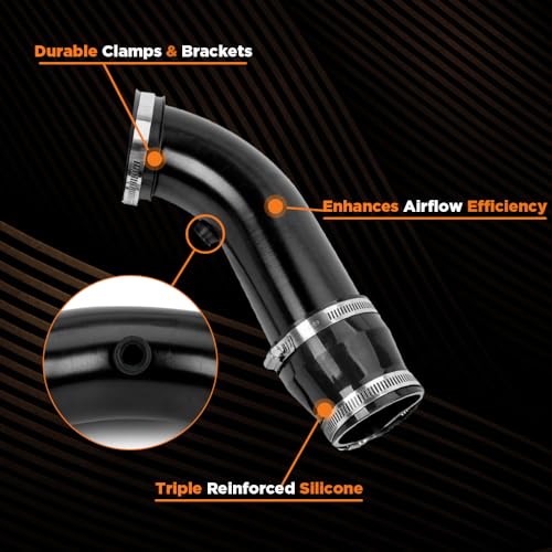 BARTOO 3 Inch Cold Air Intake Pipe Turbo Piping for Car Truck Black - color: Z-Black Pipe