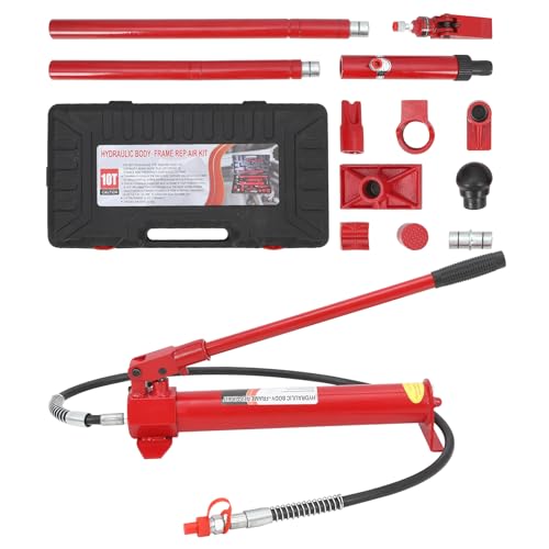 12 Ton Hydraulic Ram Auto Body Frame Repair Kit, Versatile Applications with Comprehensive Components, Durable Storage Solution, Heavy Load Capacity, Quick & Easy Set-Up for Automotive and Furniture. - size: 12TON