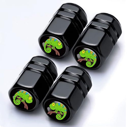 4Pack Chameleon Tire Valve Caps Aluminum Leak-Proof Valve Stem Covers - color: Chameleon
