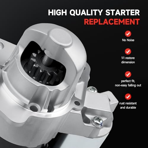 New Starter Fit for Chevy Traverse 2009-2017, Buick Enclave Lacrosse, Cadillac SRX XTS STS, GMC Acadia 2007-2016, Colorado, Impala, Malibu, Canyon, Terrain 3.0L 3.6L 17986N 12588493 M000T35871 SMT0307