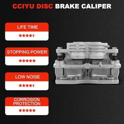 cciyu Front Right Disc Brake Caliper w/Bracket 18B4799 - size: Front Right[18B4799]