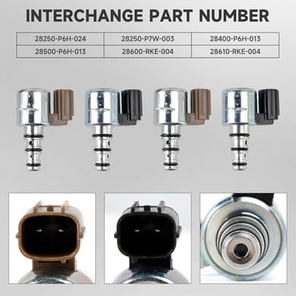 Bruce & Shark Complete Transmission Solenoid Kit for Honda Accord/Odyssey 1998-2006, Acura CL 2001-2003, Pilot 2003-2007, Replaces 28600-RKE-004 28400-P6H-013