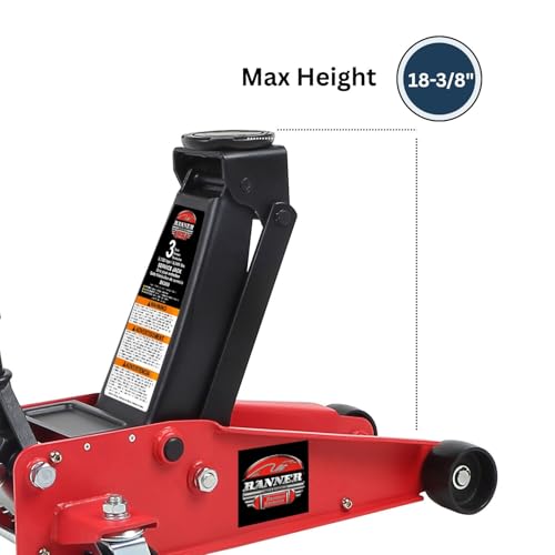 Blackhawk Banner 3 Ton Floor Jack - Service Jack Car Lift Heavy Duty Hydraulic Jack for Car Truck Jeep