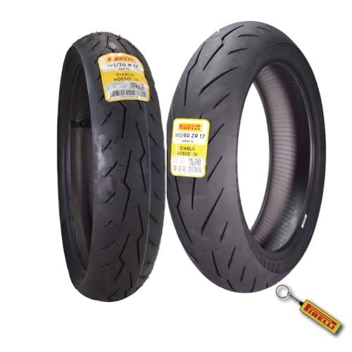 Pirelli Diablo Rosso IV Front & Rear Tire Set 110/70 ZR 17 & 160/60 ZR 17 - size: 110/70 ZR 17 54H; 160/60 ZR 17