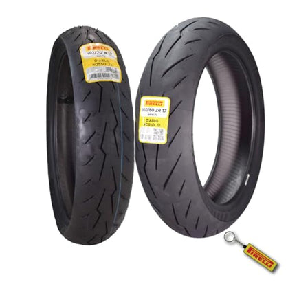 Pirelli Diablo Rosso IV Front & Rear Tire Set 110/70 ZR 17 & 160/60 ZR 17 - size: 110/70 ZR 17 54H; 160/60 ZR 17