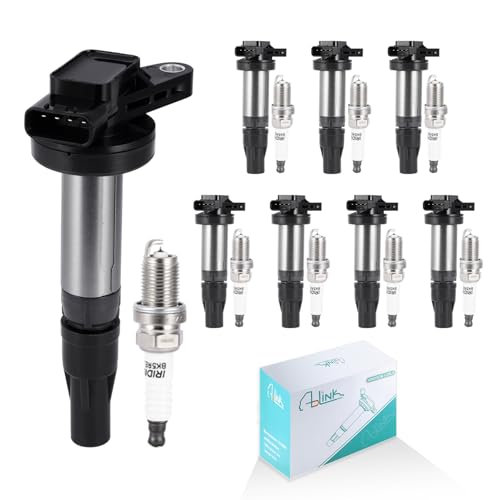 AULINK 8PCS Ignition Coil Pack BKR5EGP Spark Plugs For Jaguar S-Type Super