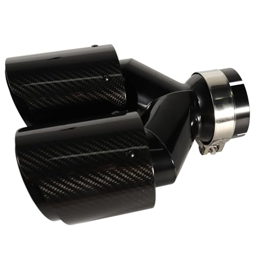Dual Carbon Fiber Exhaust Tip 3 Inch Inlet 4 Inch Outlet Dual Exhaust Tip - size: 3 Inlet 4 Outlet