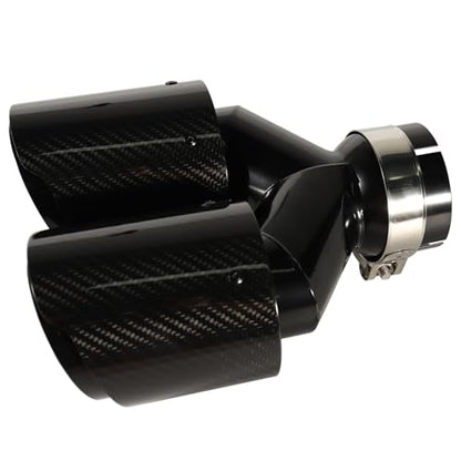 Dual Carbon Fiber Exhaust Tip 3 Inch Inlet 4 Inch Outlet Dual Exhaust Tip - size: 3 Inlet 4 Outlet