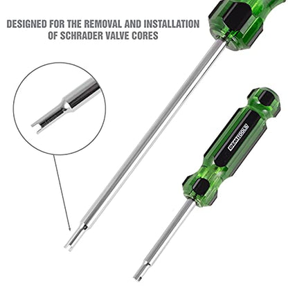 OEMTOOLS 22589 2 Piece Tire Valve Core Tool Set for Removal/Installation - style: 2-Pc Tire Valve Core Tool Set