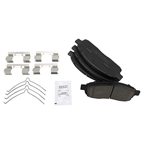 TRQ Front and Rear Brake Pads Ceramic - color: Ceramic, size: BFA12921
