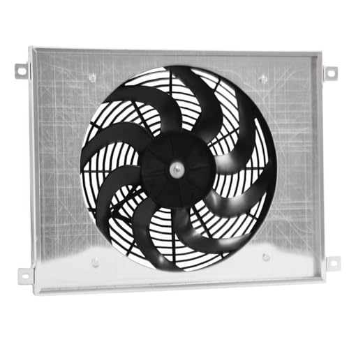 Radiator Shroud&16'' Electric Fan for 1966-1970 Ford Mustang Torino Falcon Mercury Cougar Radiator Cooling Fan Assembly kit