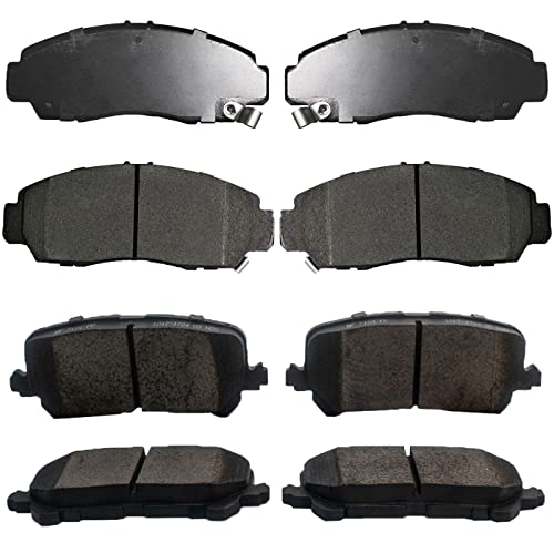 Replacement for Front and Rear Ceramic Brake Pads 2008-2012 Honda Accord, 2009-2014 Acura TSX Brake Kits - D787,D1336 - style: D787-D1336