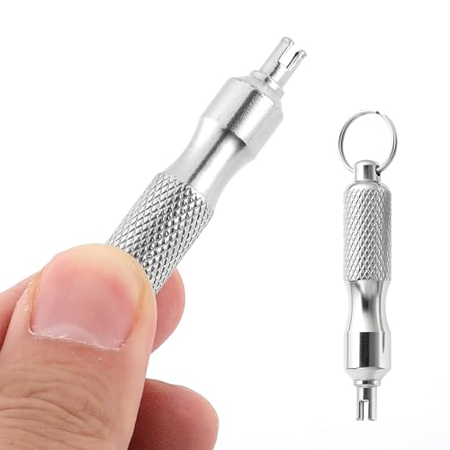 2 Pcs Valve Core Removal Tool Keychain, Stainless Steel