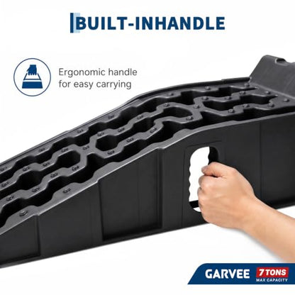 Garvee 2 Pack Low Profile Car Service Ramps, 6 t Heavy Vehicle Lift Ramps - color: Black, size: 6T