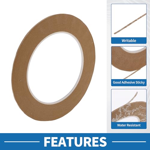 Painters Tape Easy Removal Fine Width 1.5mm Tape 0.06 Inches x 52.5 Yards Brown - color: Brown, size: 0.06 Inches x 52.5 Yards