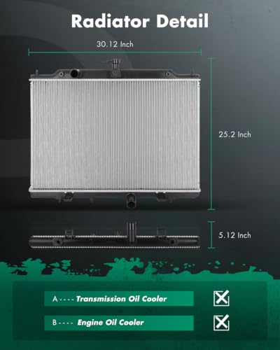 SCITOO 13405 Engine Coolant Radiator for Nissan for NV200 2013-2021 2.0L - size: 13405