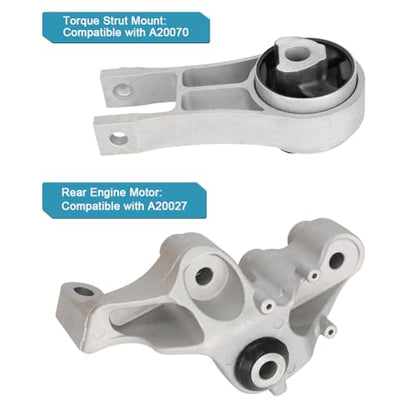 Rear Torque Strut Engine Mount Motor Replacement for Chrysler Pacifica 3.6L - size: 2PCS-Compatible with OE#A20027 A20070