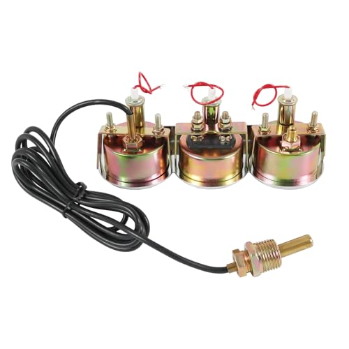 Triple Gauge Set (Oil Pressure Gauge + Water Temperature Gauge + AMP Meter)