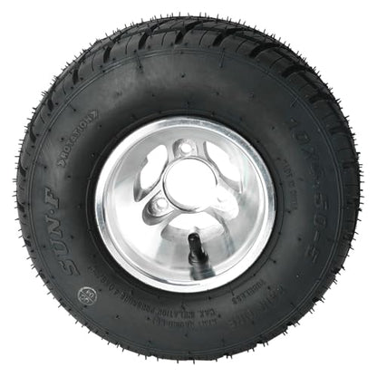 2pcs Front 5in Rain Road Tires, 10x4.50-5 10x4.50x5 Go Kart Tires and Rims for Racing Kart Quad Drifting Mini Bikes (Offset: 32mm) - size: 2 tire
