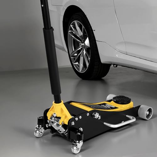 VEVOR Low Profile Floor Jack, 2.5 Ton (5500 lbs) Capacity, Aluminum & Steel Racing Floor Jack with Dual Pistons Quick Lift Pump, Hydraulic Trolley Car Lift for Compact SUVs, Lifting Range 3.74-18.7 in