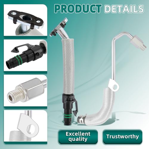 AUTOKAY Turbo Charger Coolant Return Hose Line For Chevy Cruze Sonic Trax