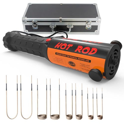 Solary Induction Bolt Heater Tool - 1200W 110V Magnetic Induction Heater Bolt Removal, Nut Buster Tool with 8 Coils for Rusty Screw Removing - color: Orange