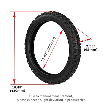 60/100-14 2.50-14 Front Dirt Bike Tire and Tube Set - size: 60/100-14