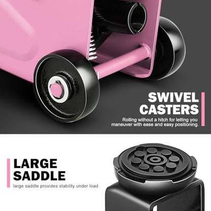 DNA Motoring Low Profile Hydraulic Trolley Service/Floor Jack, 1.5 Ton (3000 lbs) Capacity, Lifting Range 5.5"-15.35", Pink, TOOLS-00675-PK - color: Pink, style: 1.5 ton