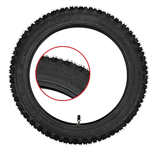 Trkimal 60/100-14 Front Tire Inner Tube Assembly Tyre for 90cc 110cc 125cc SSR CRF XR70 CR60R KLX110 KX60 DRZ DS80 JR80 RM50 PW80 TTR90 YZ60 65SX Off Road Motocross Pit Dirt Bike(60/100-14) - size: 60/100-14