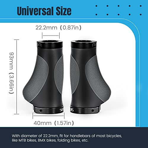 PRUNUS Bike Grips Rubber Ergonomic Antislip Handlebar Grips for MTB Bicycle - color: 292CE