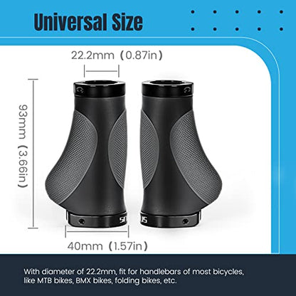 PRUNUS Bike Grips Rubber Ergonomic Antislip Handlebar Grips for MTB Bicycle - color: 292CE