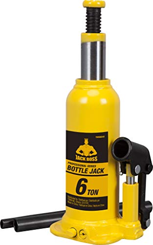 6 Ton (12,000 LBs) Hydraulic Welded Bottle Jack,portable Jack with pump handle for cas,yellow,TH90604X - style: 6 Ton (12,000 LBs)