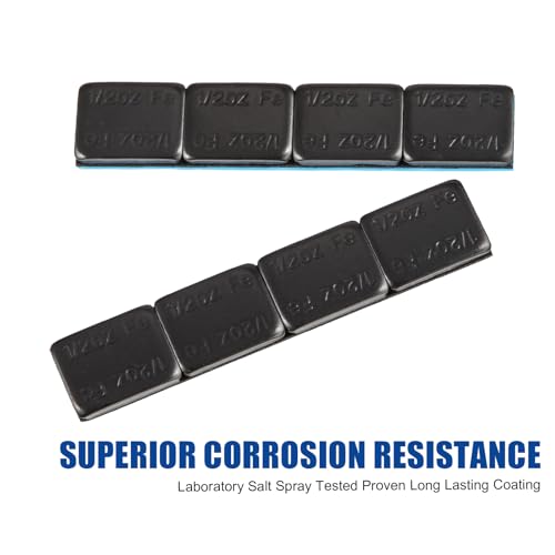 JiiinMiiin 1/2oz, 0.5oz, 24PCS Black Steel Adhesive Stick on Wheel Weights - color: Black, size: 0.5oz - 24PCS