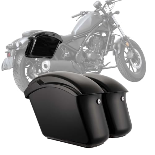 KEMIMOTO Upgraded Impact-resistant Motorcycle Hard Saddlebags 22L (11Lx2)
