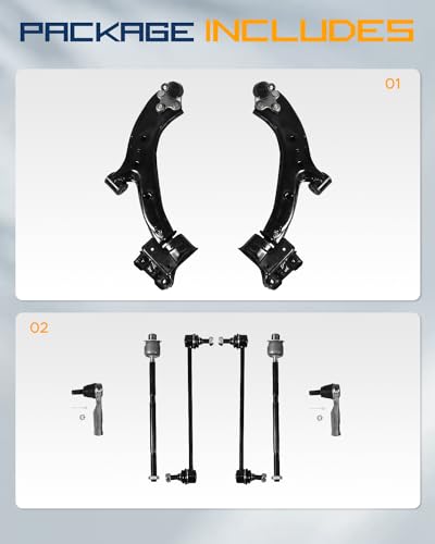 8Pc Control Arms with Ball Joints Fit for Honda CR-V 2007-2011 - size: Fit for CR-V 07-11 8x Control Arm Kit (348)
