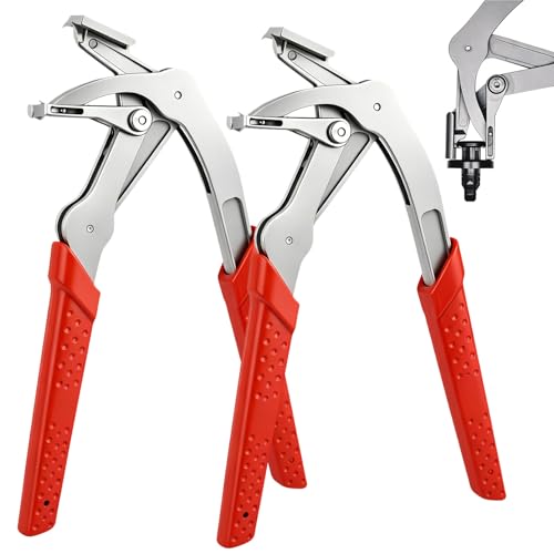 Car Clip Pliers & Trim Removal Tool, Spring-Loaded Fastener Rivet Remover for Auto Door Panels, Interior & Exterior Trim, Mechanic, Damage-Free Disassembly (2 pcs) - color: 2 Pcs