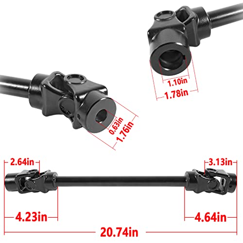 Drive Shaft with Universal Joints and Transmission Axle, Spare & Replacement Parts Compatible with John Deere 317 Tractor, Replaces AM37875 Driveshaft
