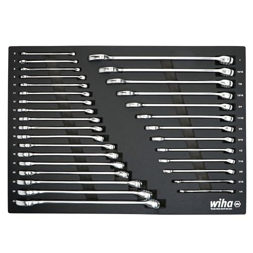 Wiha 30492 31-Piece Combination Wrench Set, SAE and Metric